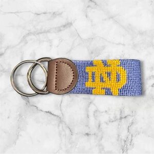 Notre Damee University Needlepoint key fob